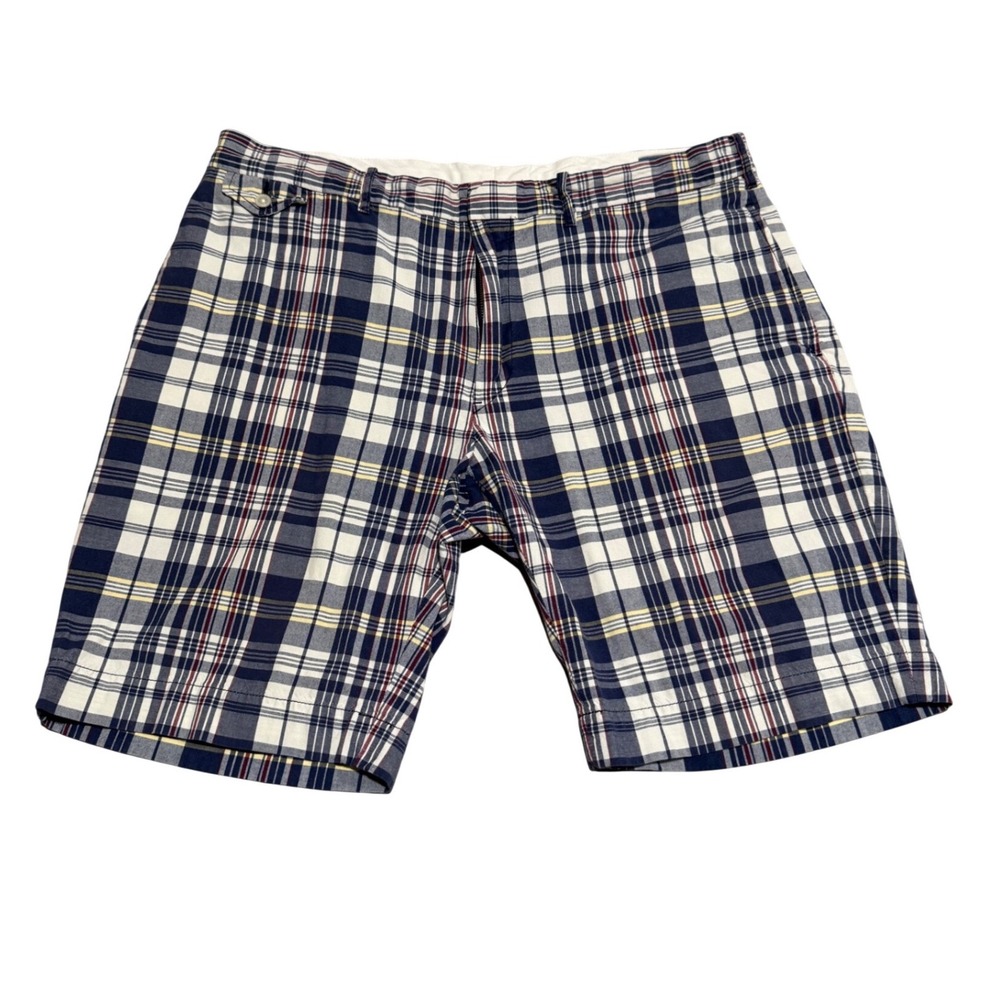 Vintage Polo Ralph Lauren Sportswear Plaid Chino Shorts Mens 38 Preppy Classic‎